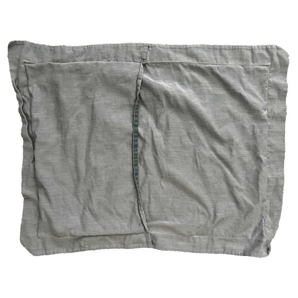 Restoration Hardware Silver Sage Leaf Medallion Standard Sham 100% Cotton Green